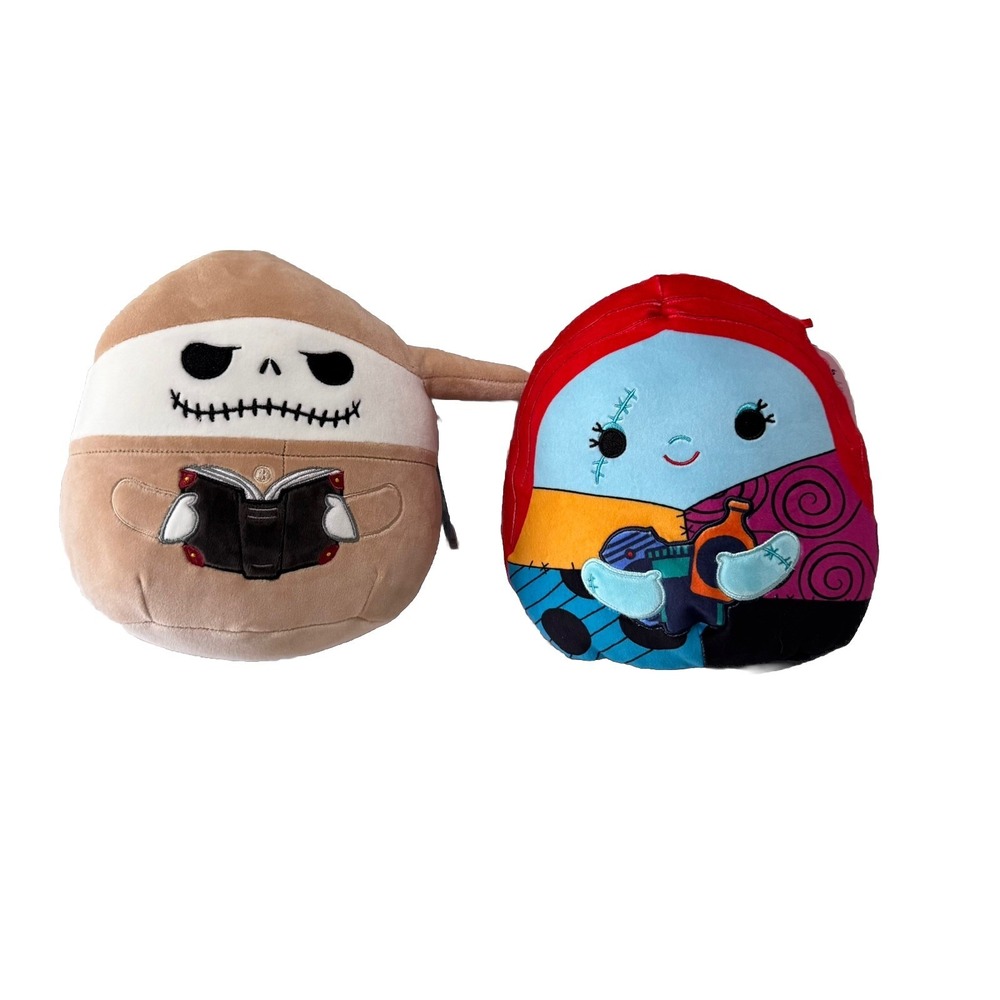 8" INCH SQUISHMALLOWS - SALLY & JACK SKELLINGTON NBC NWT‎